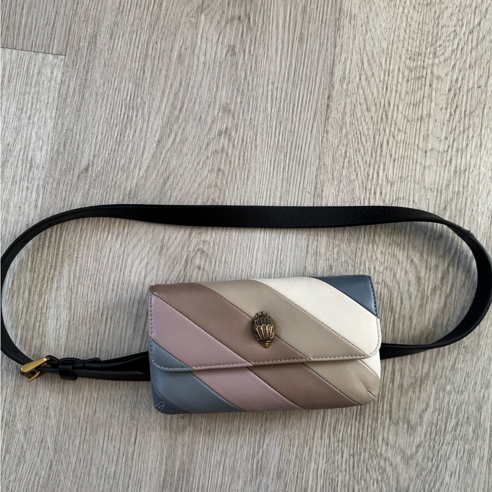 Kurt Geiger Cream and Brown belt bag